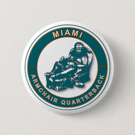 De fauteuil QB Miami Football Button (Voorkant)