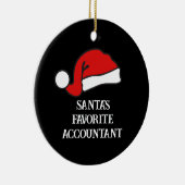 De favoriete accountant van de Kerstman Keramisch Ornament (Rechts)