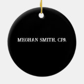 De favoriete accountant van de Kerstman Keramisch Ornament (Achterkant)