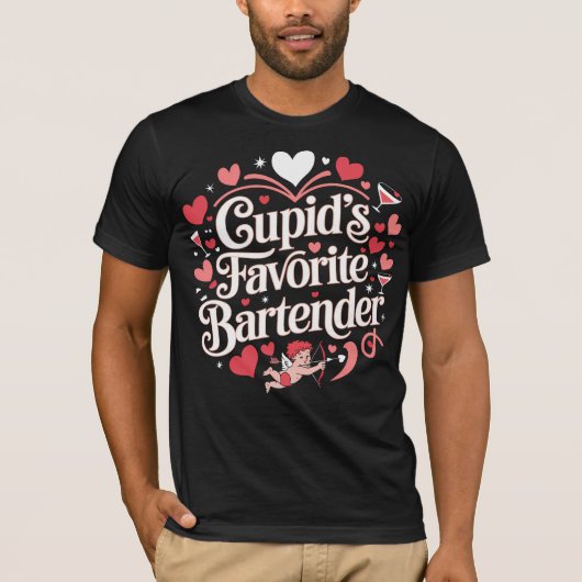 De favoriete barman van Cupido T-shirt (Voorkant)