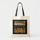 De favoriete Baseball Player roept me op tot opa Tote Bag (Voorkant)