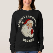 De favoriete blondine van de  Kerstman Trui (Voorkant)