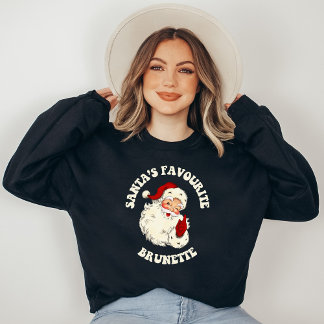 De favoriete brunette van de kerstman trui