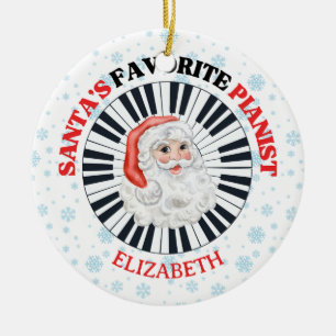 De favoriete pianist van de Kerstman Keramisch Ornament
