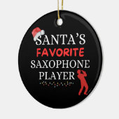 De favoriete saxofonist van de Kerstman Keramisch Ornament (Links)