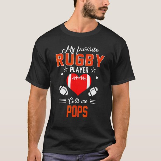 De favoriete Speler van Rugby roept me de Moederda T-shirt (Voorkant)