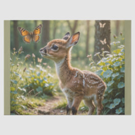De fawn en de vlinder tissuepapier