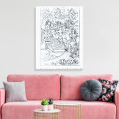 De Fay Melusine Canvas Afdruk (Insitu (Woonkamer))