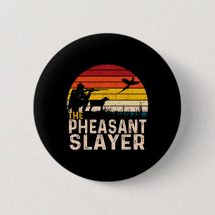 De fazant slager - fazant jacht vogel jager ronde button 5,7 cm