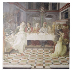 De feast van Herod (fresco) (zie ook 60432) Tegeltje