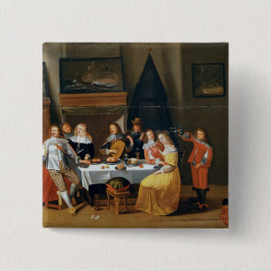 De feast vierkante button 5,1 cm