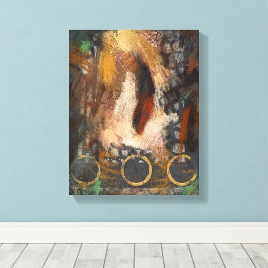 De Feather Canvas Print (Insitu (Houten vloer))