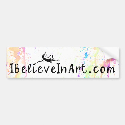 De Fee van de kunst: IBelieveInArt.com Promotie Bumpersticker (Voorkant)