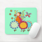 De Fee van de tuin met Bloemen Muismat (Met muis)