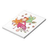 De Fee van de tuin op Paddestoel Notitieblok (Gedraaid)