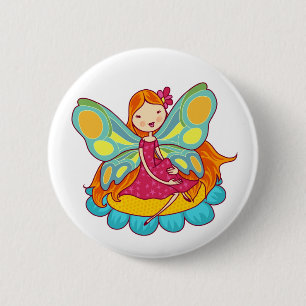 De Fee van de tuin Ronde Button 5,7 Cm