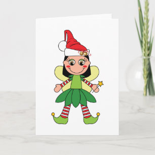 DE FEE VAN KERSTMIS VAN HET WENSKAART FEESTDAGEN KAART