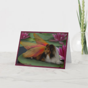 De Fee van Sheltie op een Stootkussen van de Kaart