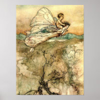 De feeën van Arthur Rackham in vlucht