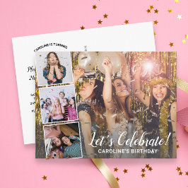 De feestdag elk jaar een moderne fotocollage briefkaart