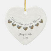 de feestdag in de bodas keramisch ornament (Achterkant)