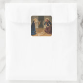 De feestdag vierkante sticker (Tas)