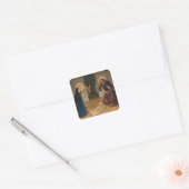 De feestdag vierkante sticker (Envelop)