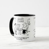 De feestdagen van de activiteit omvatten niet drin mok (Voorkant links)