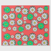 De feestelijke bloei: feestelijke rode & groene Da Cadeaupapier (Vlak)