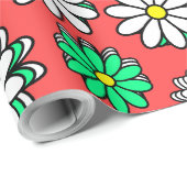 De feestelijke bloei: feestelijke rode & groene Da Cadeaupapier (Rol Hoek)