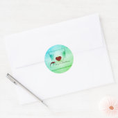 De feestelijke kerst van Greyhound Ronde Sticker (Envelop)