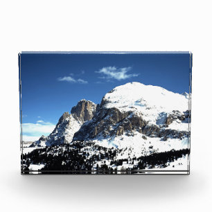 De feestkaart Plattkofel en Langkofel Italië Po Fotoblokken