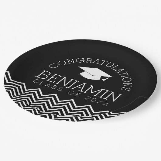 De felicitaties Afstuderen Afstuderen KUNNEN KLEUR Papieren Bordje (Gekanteld)