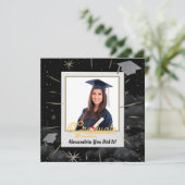 De felicitaties Afstuderen de Klasse van de Afstud Kaart (Staand voorkant)