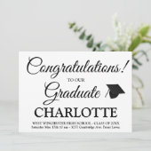 De felicitaties afstuderen het afstuderen van het kaart (Staand voorkant)