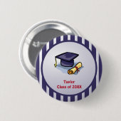 De felicitaties van het afstuderen herinneren het ronde button 5,7 cm (Voorkant /achterkant)