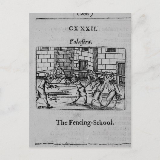 De Fencing School Briefkaart (Voorkant)