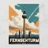 De Fernsehturm, Berlijn TV Tower Vakantie reis Briefkaart (Voorkant)