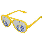 De Fête Aviateur Lunettes d'or (Angle)