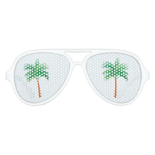 DE FÊTE AVIATEUR PALMIER TROPICAL NOVELTY LUNETTES SOLEIL (Devant)