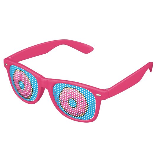 De Fête Retro FD Pink Donut Party lunettes (Angulaire)