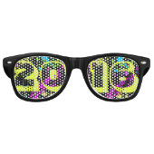 De Fête Retro Joyeux Nouvel An 2016 Neon Paint Splash Lunettes d (Devant)