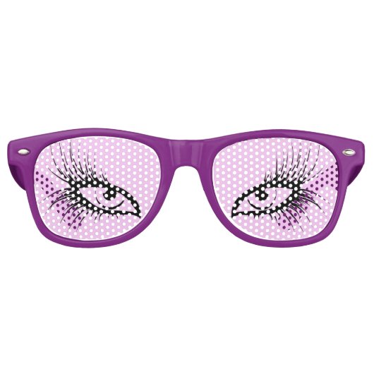 De Fête Retro lashes lunettes (Devant)