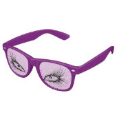 De Fête Retro lashes lunettes (Angulaire)