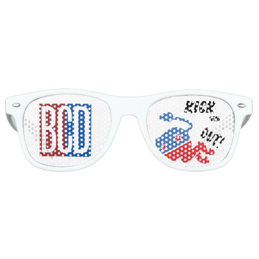 De Fête Retro Lunettes BCD Kick 'Em Out (Devant)