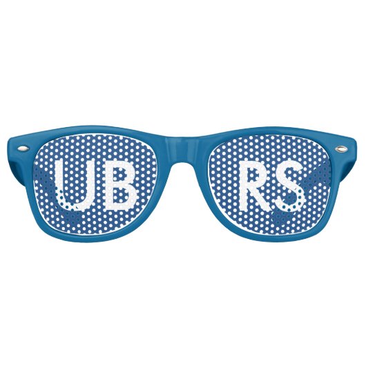 De Fête Retro Lunettes BLEUE UBRS pour FANS ! (Devant)