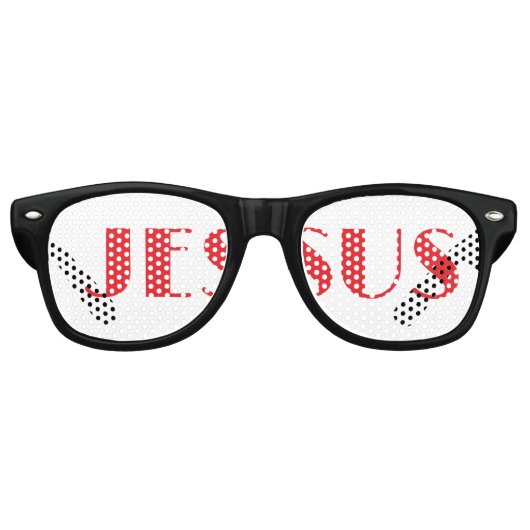 De Fête Retro Lunettes Jésus (Devant)