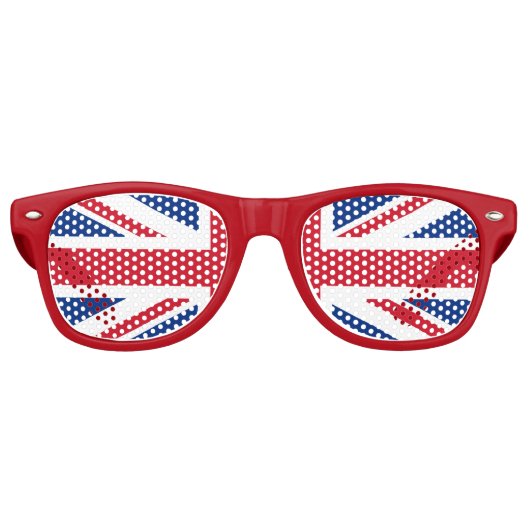 De Fête Retro Lunettes Union Jack (Devant)