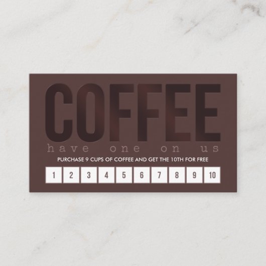 De Fidélité Carte Brown foncée Punch Café (Devant)