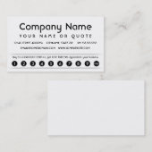 De Fidélité carte d'appréciation du client (Devant / Derrière)